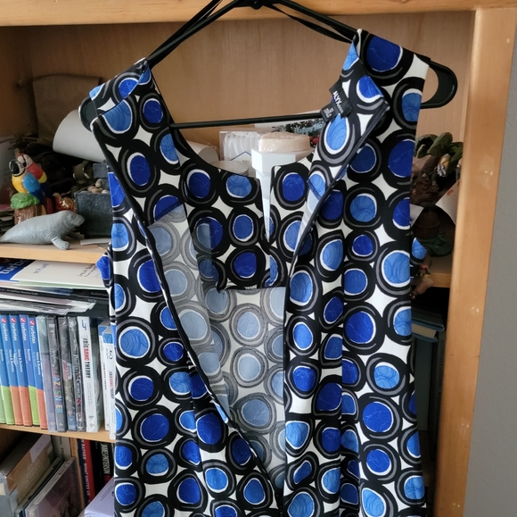 ALXY Shift V neck Knee Length Sleeveless Retro Dress Size 12 - Picture 8 of 12